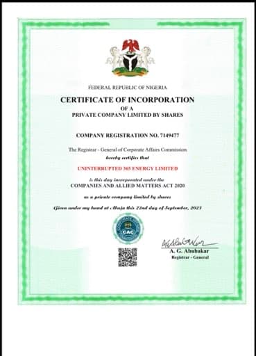 Certificate