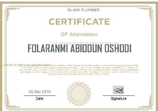 Certificate